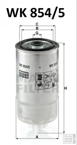 Mann-Filter üzemanyagszűrő WK854/5