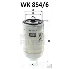 Mann-Filter üzemanyagszűrő WK854/6
