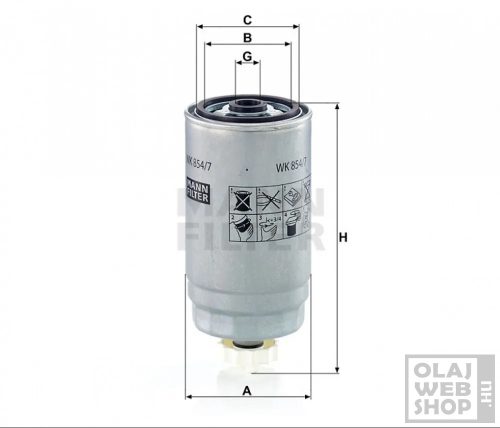 Mann-Filter üzemanyagszűrő WK854/7