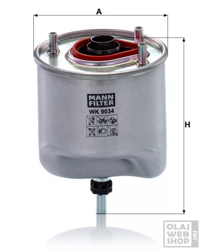 Mann-Filter üzemanyagszűrő WK9034