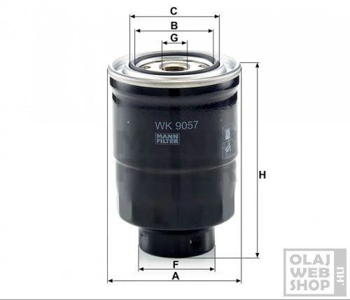 Mann-Filter üzemanyagszűrő WK9057Z