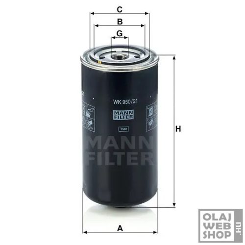 Mann-Filter üzemanyagszűrő WK950/21