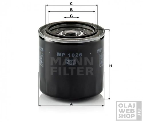 Mann-Filter olajszűrő WP1026