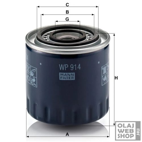 Mann-Filter olajszűrő WP 914