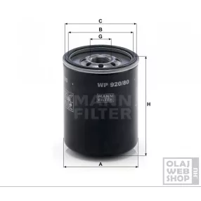 Mann-Filter olajszűrő WP920/80