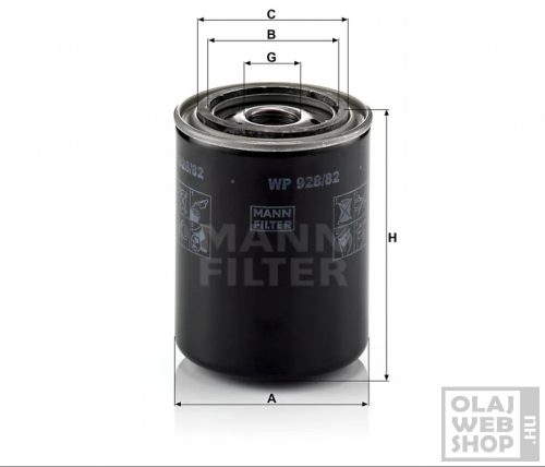 Mann-Filter olajszűrő WP928/82