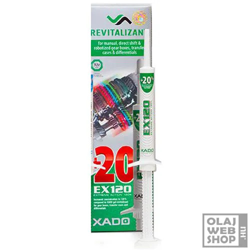 XADO EX120 revitalizáló gél manuális váltókhoz és differenciálművekhez 8ml